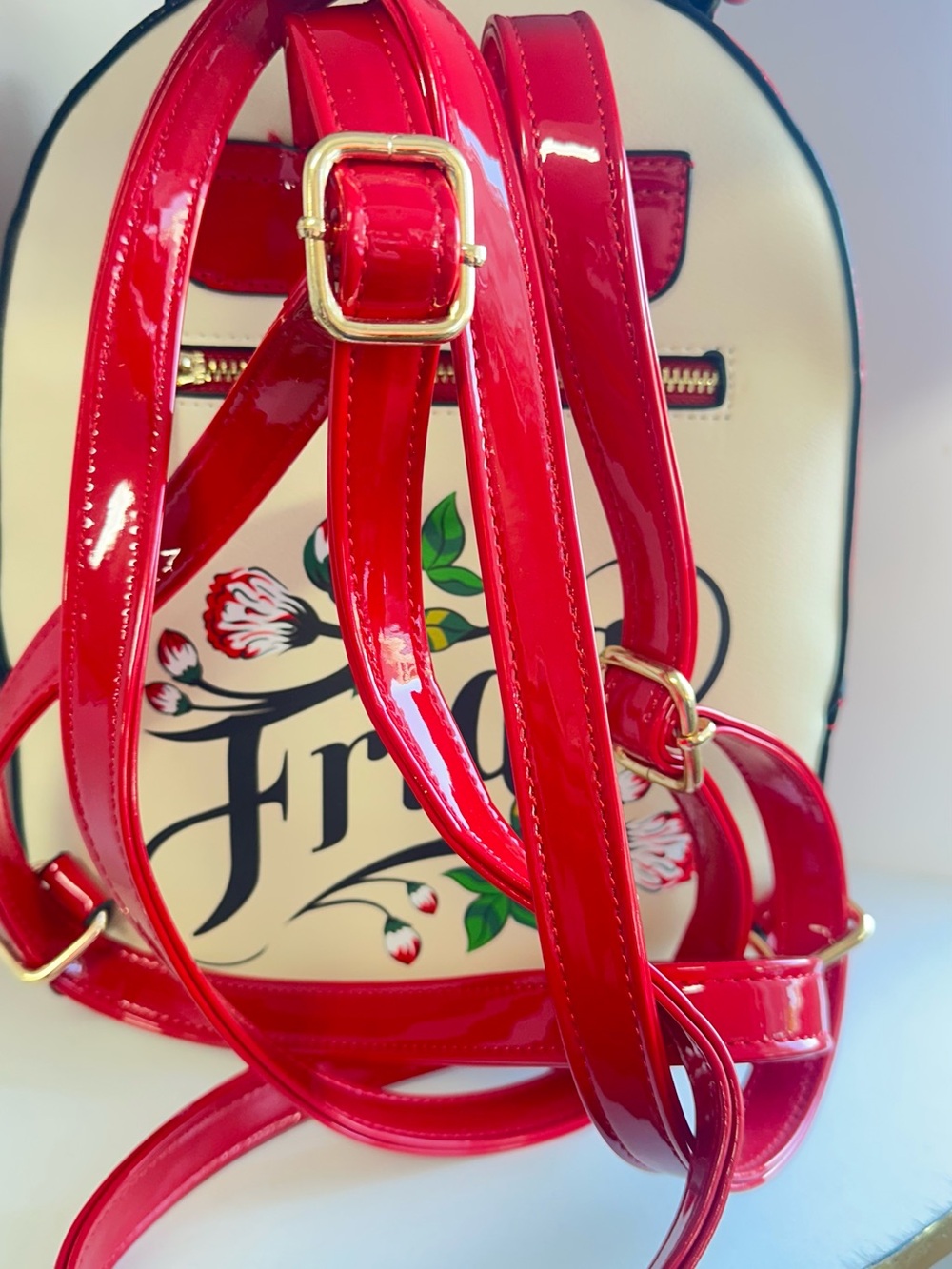 Cream Floral Backpack - Picture 3 of 6